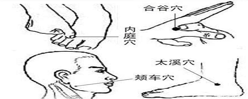 牙疼推拿手法图片大全 牙疼的按摩法图解