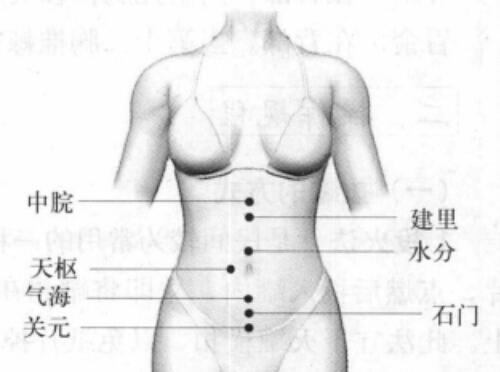 拔罐减肥的位置图 腹部拔罐减肥的位置图