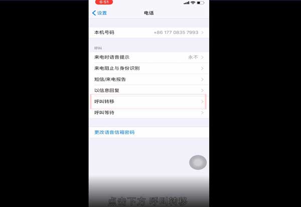 苹果手机呼叫转移怎么设置