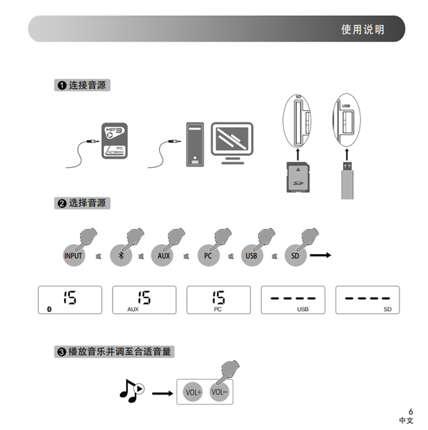 漫步者R501BT蓝牙音响的产品使用说明书