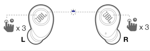 jbl free蓝牙耳机连接使用方法