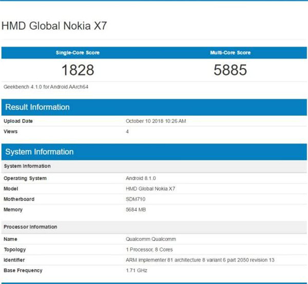 诺基亚x7是什么处理器
