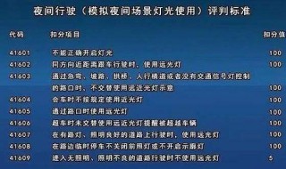 灯光速记口诀 灯光模拟考试要注意事项