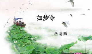 如梦令运用了哪些手法（如梦令讲解）