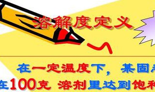 溶解度定义 气体溶解度定义