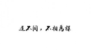 道不同不相为谋下一句（道不同不相为谋下一句是什么）
