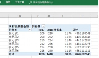 透视表里怎么写增长率（透视表计算增长率）