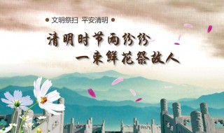 清明节祭扫仪式是什么 清明节祭扫仪式是什么四季沐祖先的主要形式