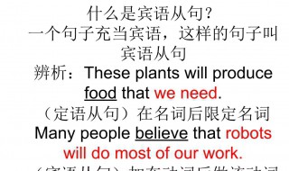 什么是宾语从句 什么是宾语从句?请举几个例子!