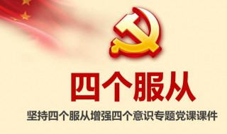 四个服从最重要的是（党的纪律四个服从最重要的是）