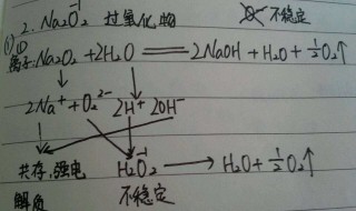 氧化钠与水反应方程式（氧化钠与水反应方程式双线桥）