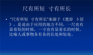 尺有所短下一句（尺有所短下一句机不可失下一句）