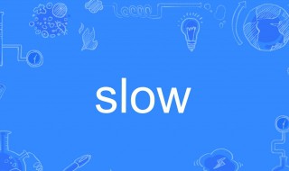 slow的副词 slow的副词是什么意思