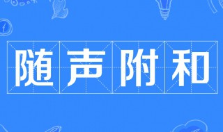 随声附和的人叫什么（随声附和的人叫什么虫）