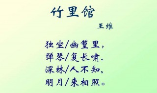 竹里馆翻译（竹里馆翻译加主旨）