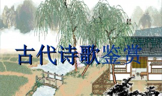 古代诗词鉴赏（古诗词鉴赏题及答案）
