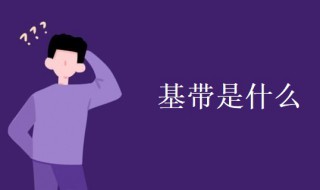 基带是什么（手机基带是什么）