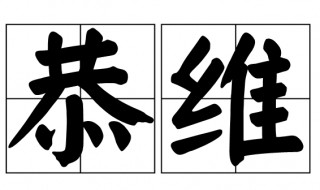 恭维的意思是什么（恭维的意思是什么是褒义词吗）