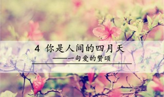 人间四月天什么意思（阳光草木芳菲尽,最美人间四月天什么意思）