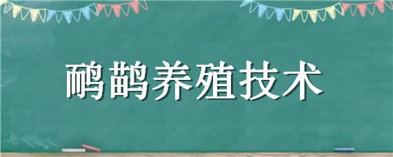 鸸鹋养殖技术