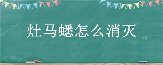 灶马蟋怎么消灭 灶马蟋怎么消灭方法