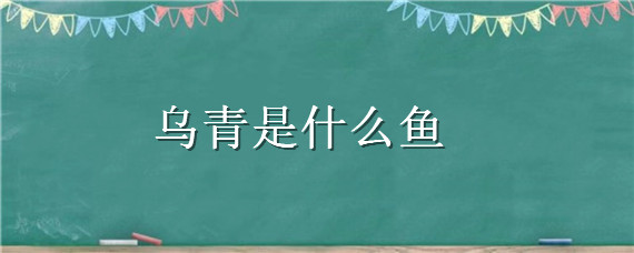 乌青是什么鱼（乌青是什么鱼?）