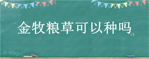 金牧粮草可以种吗 金牧粮草能过冬吗