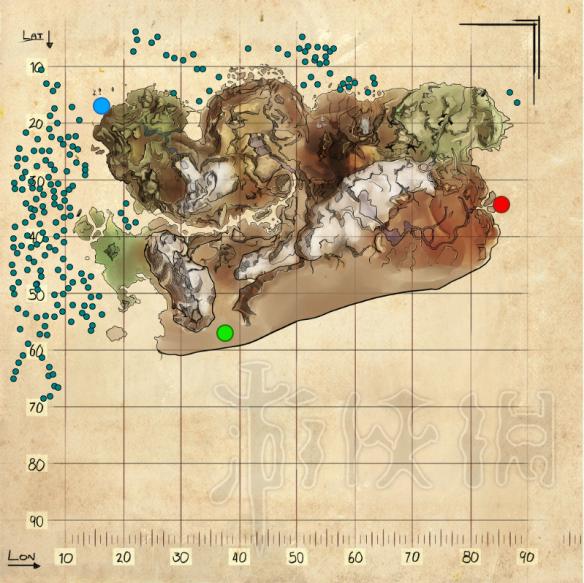 方舟生存进化仙境传说地图全资源点分布图示详解 金属