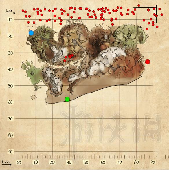 方舟生存进化仙境传说地图全资源点分布图示详解 金属