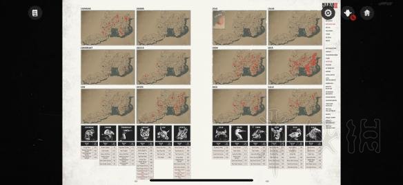 荒野大镖客2物种分布位置地图一览 荒野大镖客2物种有哪些
