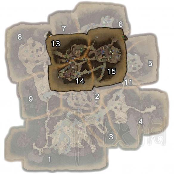 怪物猎人世界古代树森林地图全素材采集位置一览 地图总览_网
