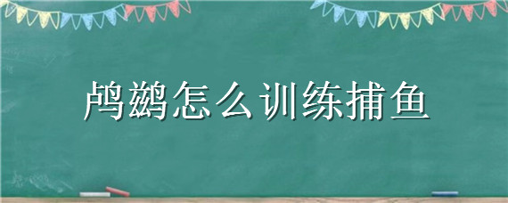 鸬鹚怎么训练捕鱼 鸬鹚怎么训练捕鱼视频