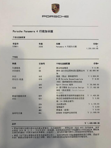 保时捷panamera落地价多少钱