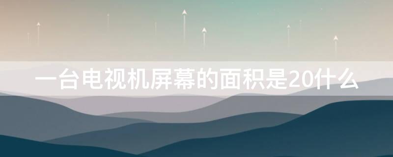 一台电视机屏幕的面积是20什么