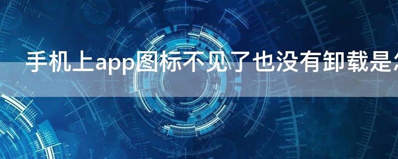 手机上app图标不见了也没有卸载是怎么回事