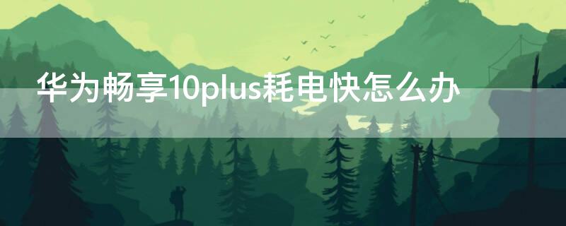 华为畅享10plus耗电快怎么办