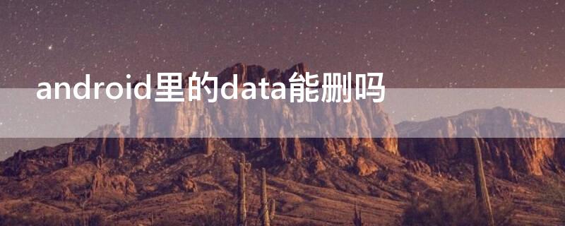 android里的data能删吗