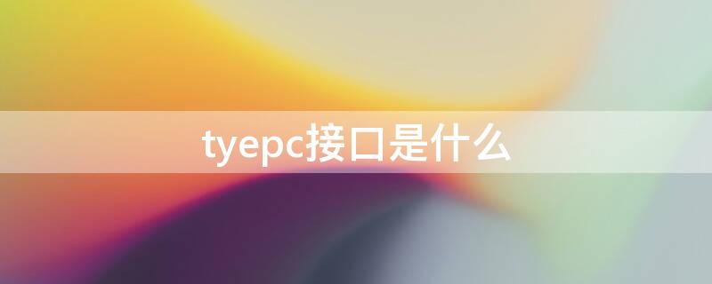 tyepc接口是什么（typc-c接口是什么）