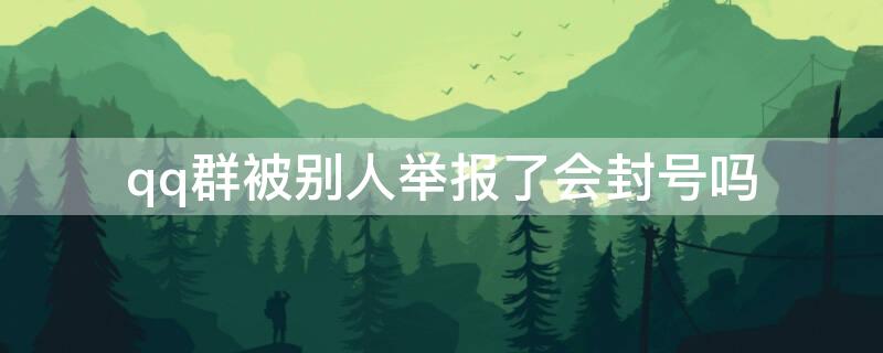 qq群被别人举报了会封号吗（qq群举报成功后群主会封号吗）