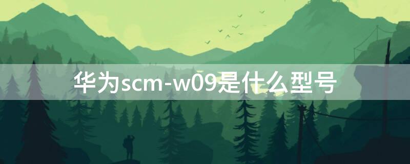 华为scm-w09是什么型号 华为scmr一w09是什么型号