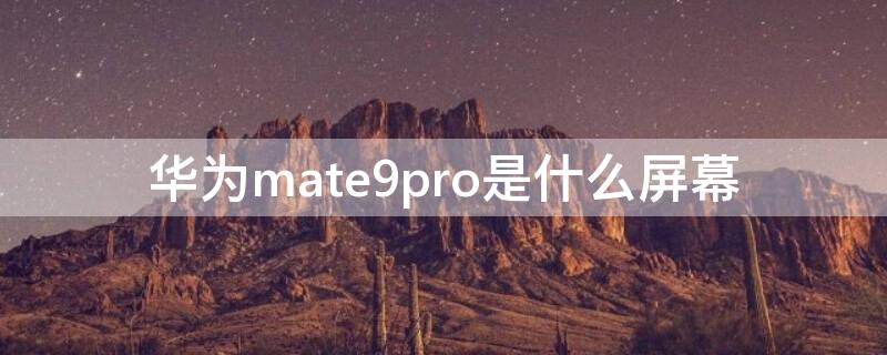 华为mate9pro是什么屏幕（华为mate9pro的屏幕尺寸）