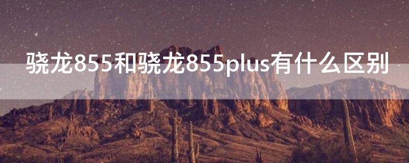 骁龙855和骁龙855plus有什么区别