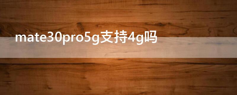 mate30pro5g支持4g吗 华为mate30pro5g支持4g吗