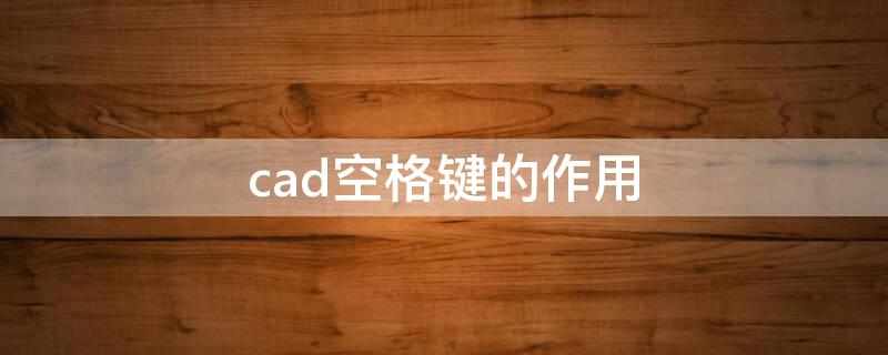 cad空格键的作用（空格键在cad中的作用）