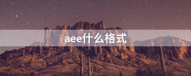 aee什么格式 AES格式