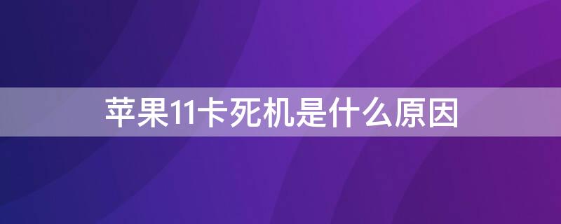 iPhone11卡死机是什么原因 苹果11手机卡死机的原因