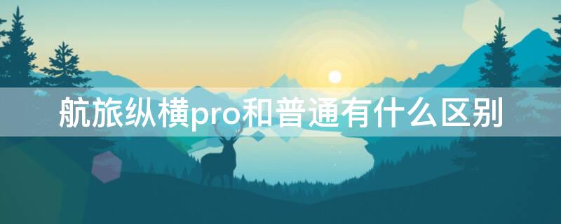 航旅纵横pro和普通有什么区别 航旅纵横跟航旅纵横pro有啥区别