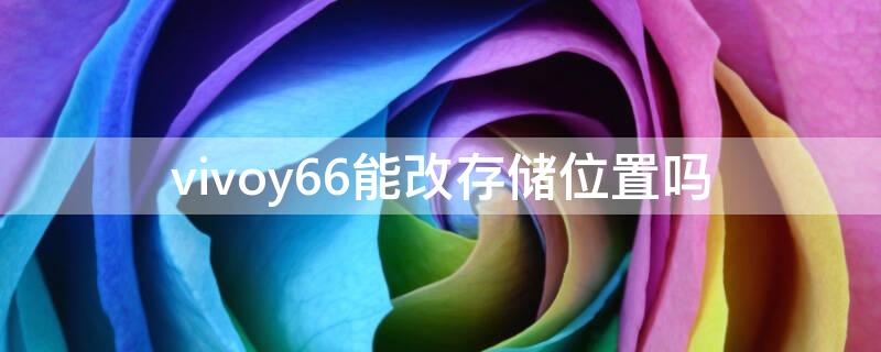 vivoy66能改存储位置吗（vivoy66怎么更改储存位置）