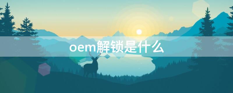 oem解锁是什么