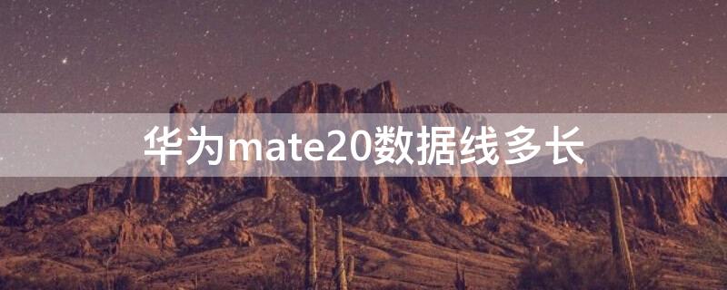 华为mate20数据线多长（mate20的数据线）